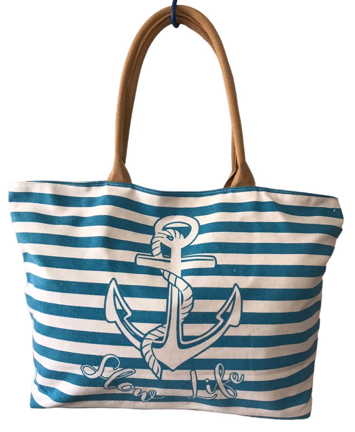 Сумка пляжна жіноча літня з тканини на блискавці у смужку Блакитно-білий (HN609B) Сумка пляжна жіноча літня з тканини на блискавці у смужку Блакитно-білий (HN609B)