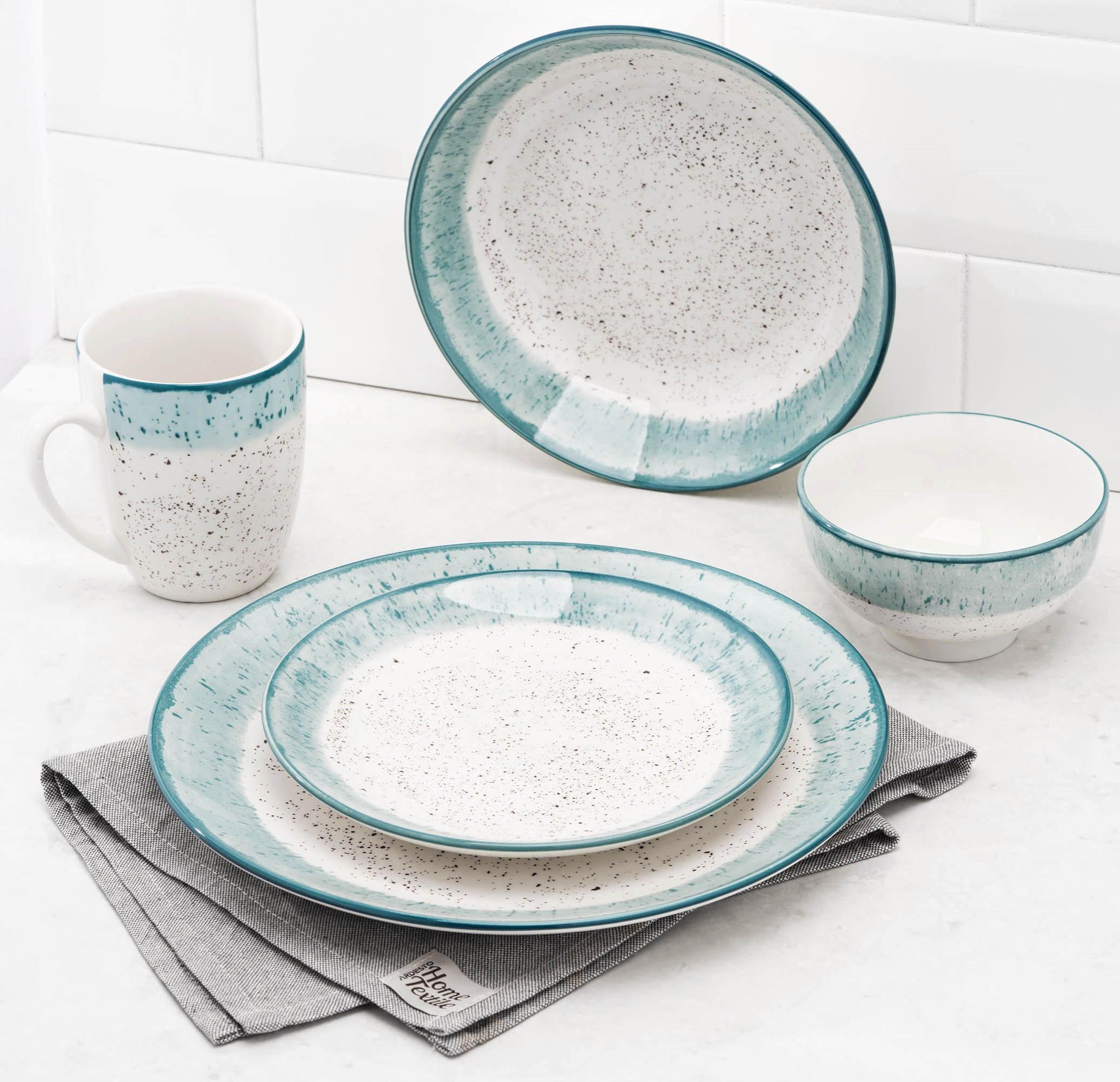 Столовий сервіз Ardesto Siena 5 предметів 1 особа порцеляна Біло-блакитний - фото 2