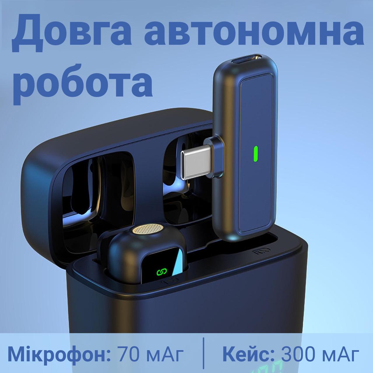 Микрофон беспроводной петличный Savetek P34 Type-C для Android смартфонов/планшетов до 20 м с зарядным кейсом - фото 10