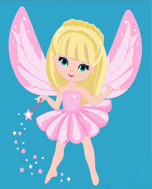 Картина по номерам Strateg Премиум Маленькая фея 30х30 см (ES129)