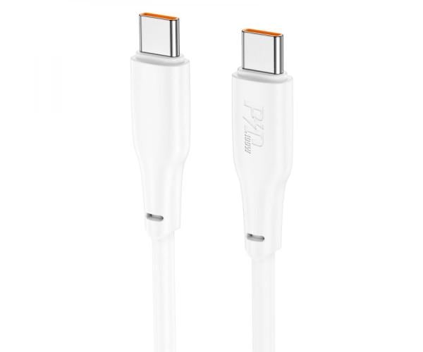 Кабель USB Hoco X93 Force Type-C to Type-C 100W 3А 2 м White