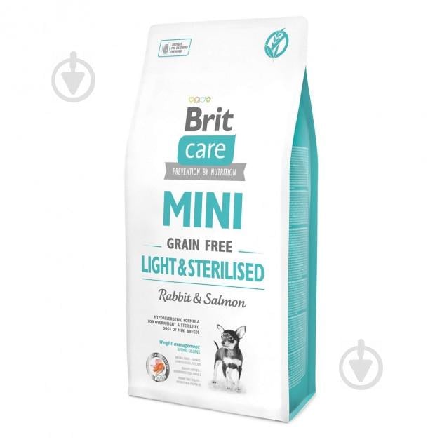 Сухой корм для взрослых собак миниатюрных пород с избыточным весом или стерилизованных Brit Care GF Mini Light  Sterilised 7 ru