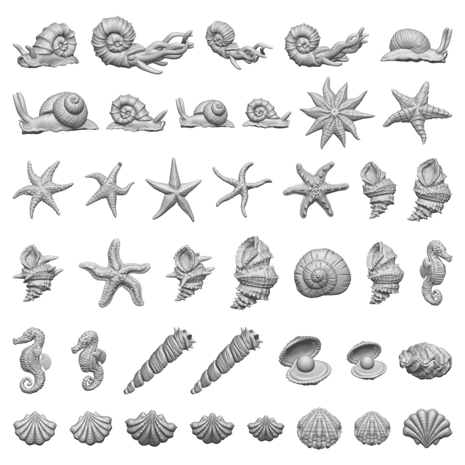 Фігурки 3D GSW Animals AQUATIC CRITTERS Молюски (12300)