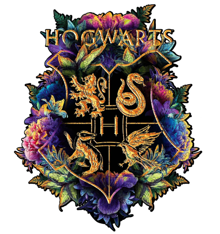 Пазл деревянный фигурный Woods Story Гарри Поттер Хогвартс Neonly XXL (wshogw104-XXL)