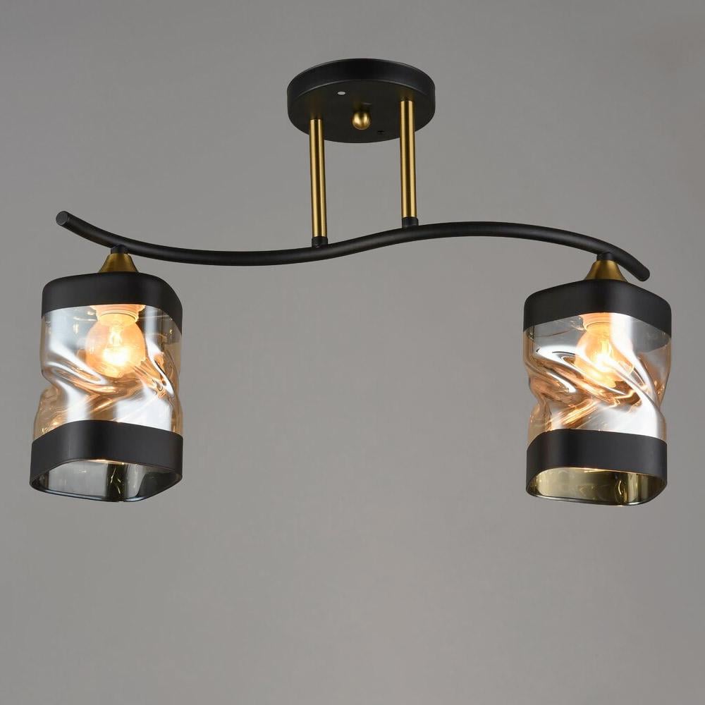 Люстра стельова декоративна Light House SRS-19294/2 Чорний/Золотий Люстра стельова декоративна Light House SRS-19294/2 Чорний/Золотий