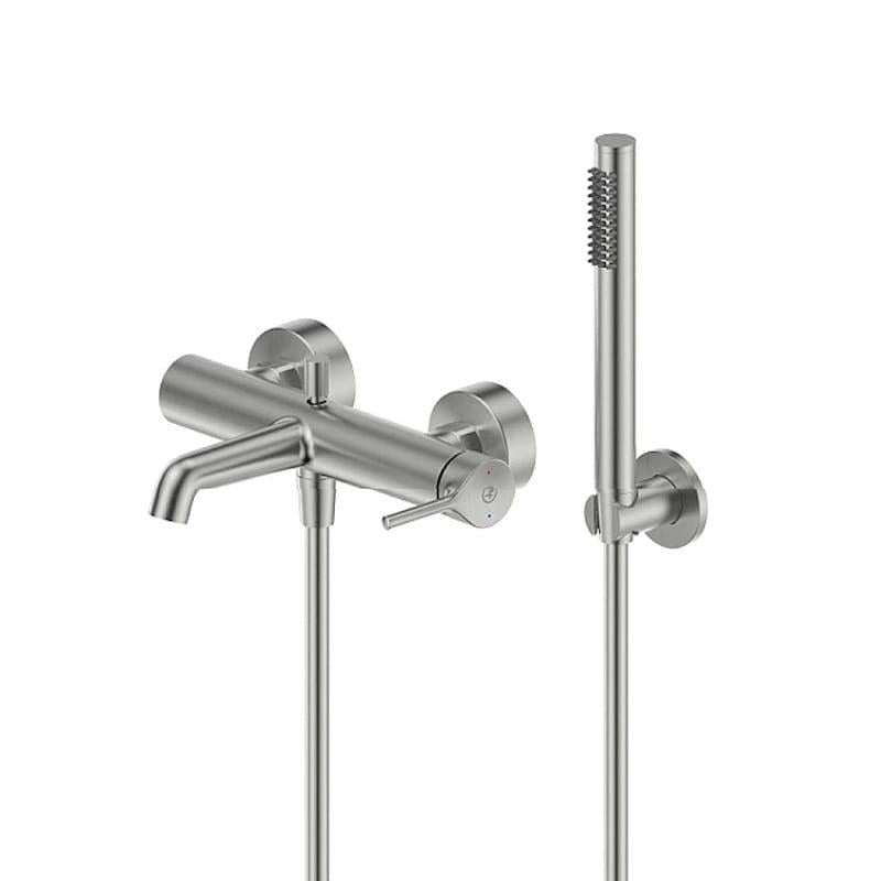 Смеситель для ванны KFA Armatura Silvia с душевой лейкой Никель брашированный (2034-520-21)