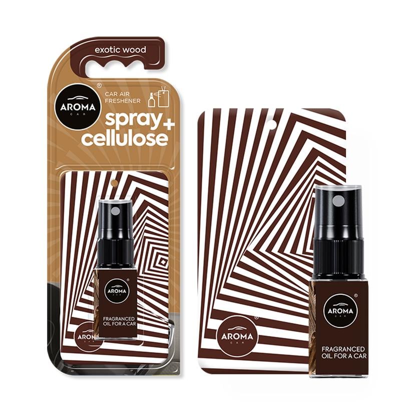 Ароматизатор Aroma Car Spray 20мл & Cellulose - Exotic Wood для салона авто