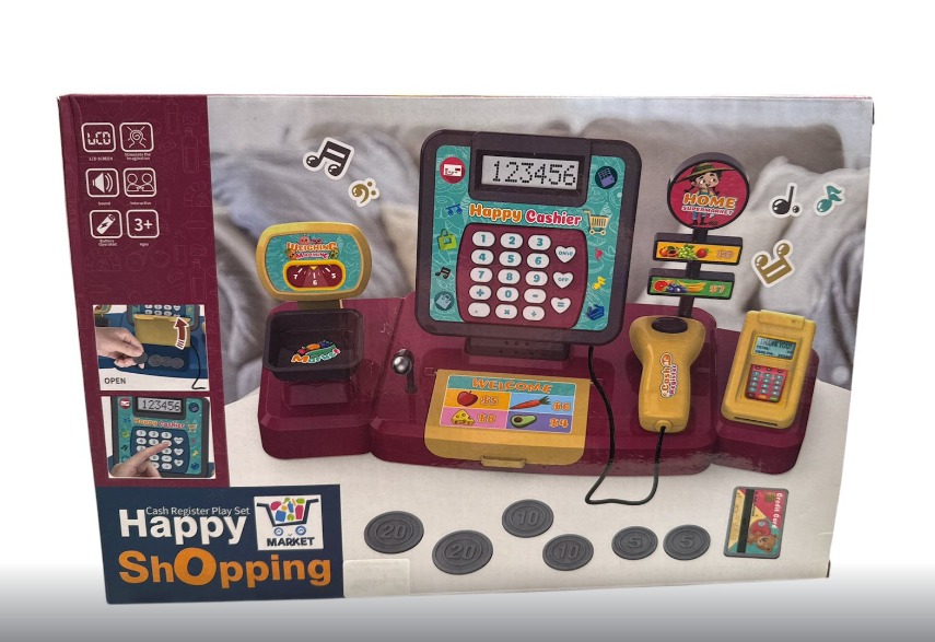 Кассовый аппарат JF 887-1 звук/калькулятор/набор продуктов/в коробке