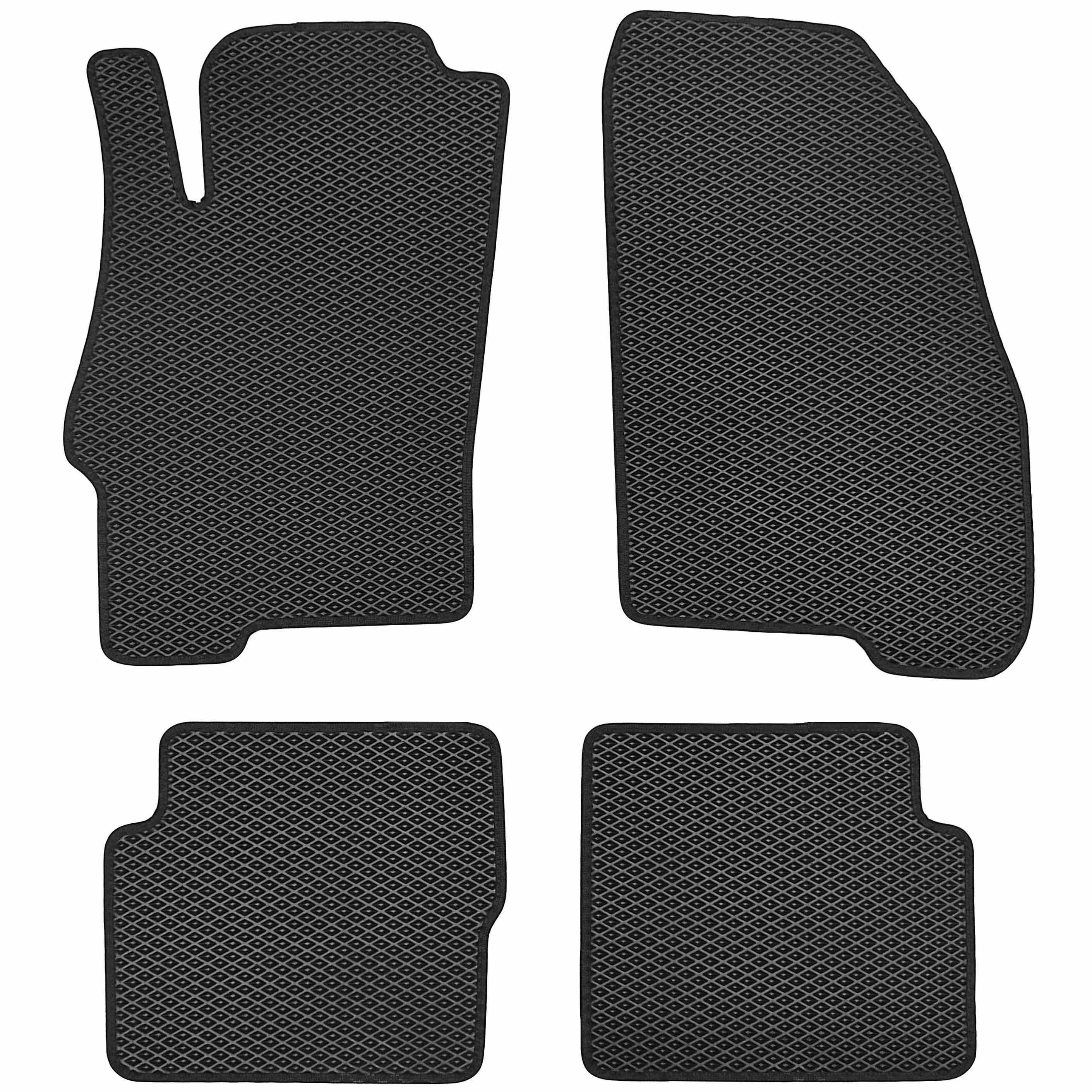 Коврики Kinetic в салон для Fiat Punto 2000/2011 EVA полимерные Черный