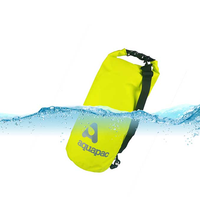 Гермомешок водонепроницаемый AQUAPAC 735 TrailProof Drybag с плечевым ремнем 25 л Acid Green - фото 6