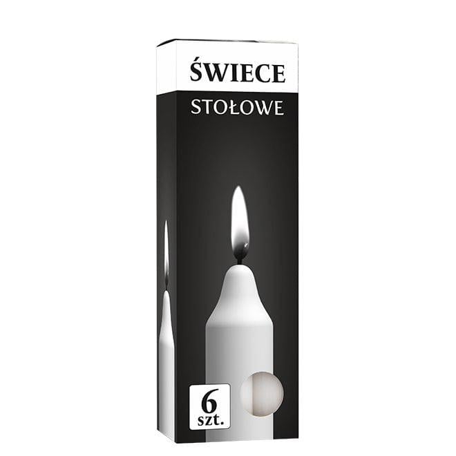 Комплект столовых свеч Flora 6 шт. 19 см (27636)