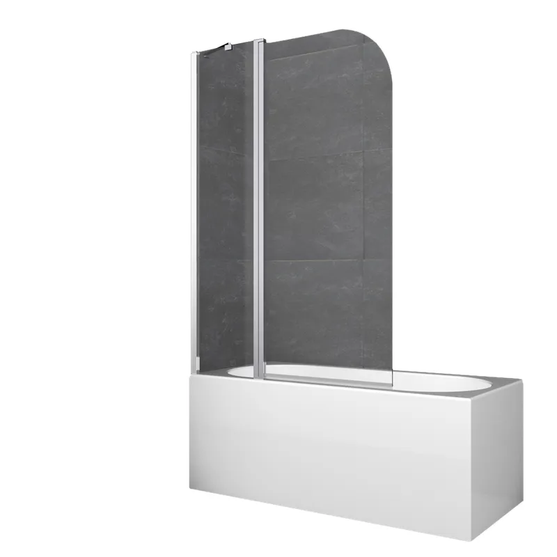 Шторки скляні на ванну KOER SR BS03-95x140-TR-01 прозоре скло 6 мм Хром (KR5402)