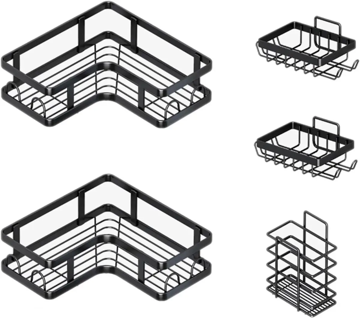 Полиці у ванну кімнату металеві 5 шт. Полиці у ванну кімнату металеві 5 шт.