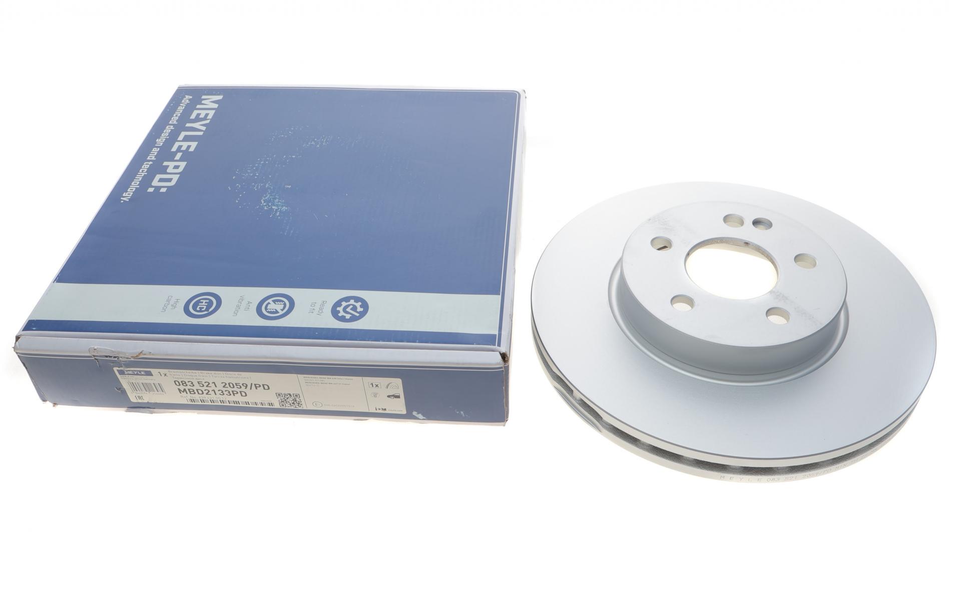 Диск гальмівний передній Meyle для Mercedes Vito W639 03- 300x28 мм (083 521 2059/PD)