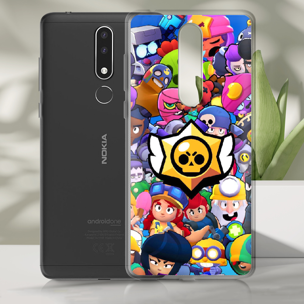 Чехол BoxFace Nokia 3.1 Plus Brawl Stars Черный силикон со стеклом (36116-up2389-37737) Чехол BoxFace Nokia 3.1 Plus Brawl Stars Черный силикон со стеклом (36116-up2389-37737)