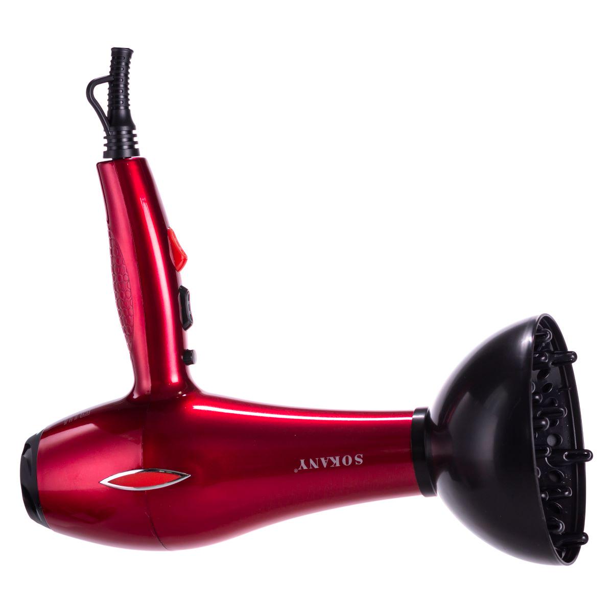 Фен для волосся Sokany SK-2215 з дифузором та концентратором 2600 Вт (7414) - фото 13