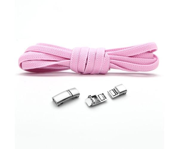 Шнурки еластичні з магнітними защіпками без зав'язок 1 м Світло-рожевий Шнурки еластичні з магнітними защіпками без зав'язок 1 м Світло-рожевий
