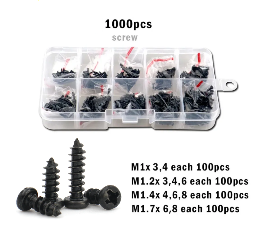 Саморізи M1/M1.2/M1.4/M1.7 напівкругла голівка Spec 1000 шт. (SP-2421000) - фото 2 Саморізи M1/M1.2/M1.4/M1.7 напівкругла голівка Spec 1000 шт. (SP-2421000) - фото 2