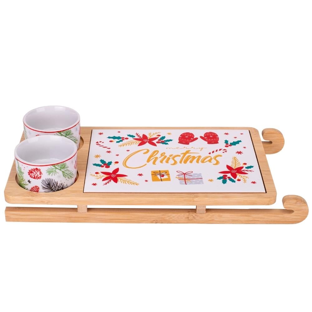 Набор пиал с дощечкой на бамбуковой подставке Elisey 6020-005 Сани 34х17 см Белый (118-81-6020-005) - фото 3 Набор пиал с дощечкой на бамбуковой подставке Elisey 6020-005 Сани 34х17 см Белый (118-81-6020-005) - фото 3