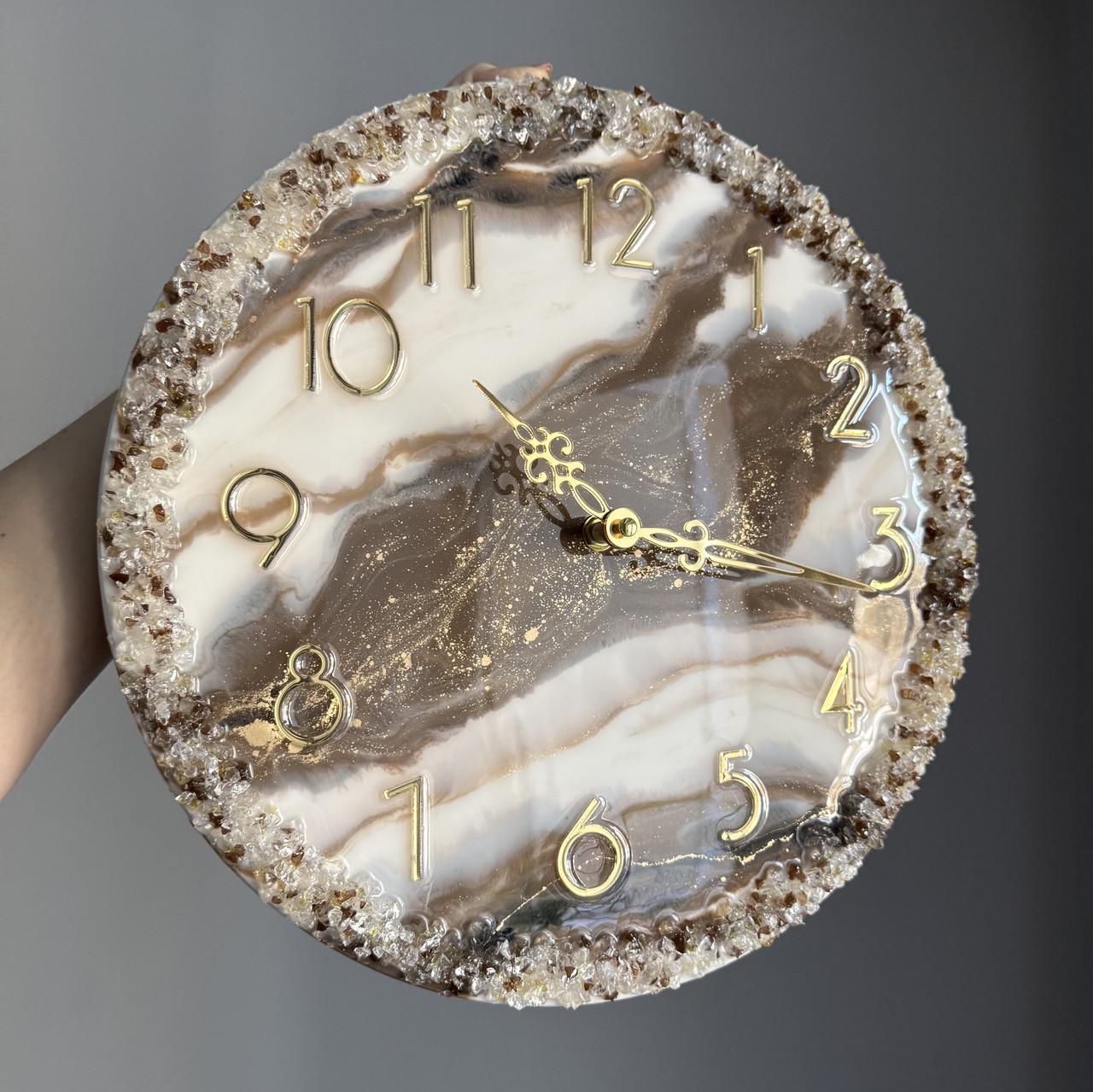 Часы настенные круглые из эпоксидной смолы EPOXY M59 90x90 см