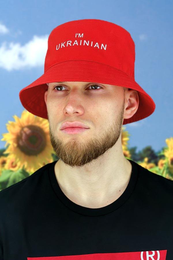 Панама молодежная Braxton I`m Ukrainian унисекс Красный (1451)