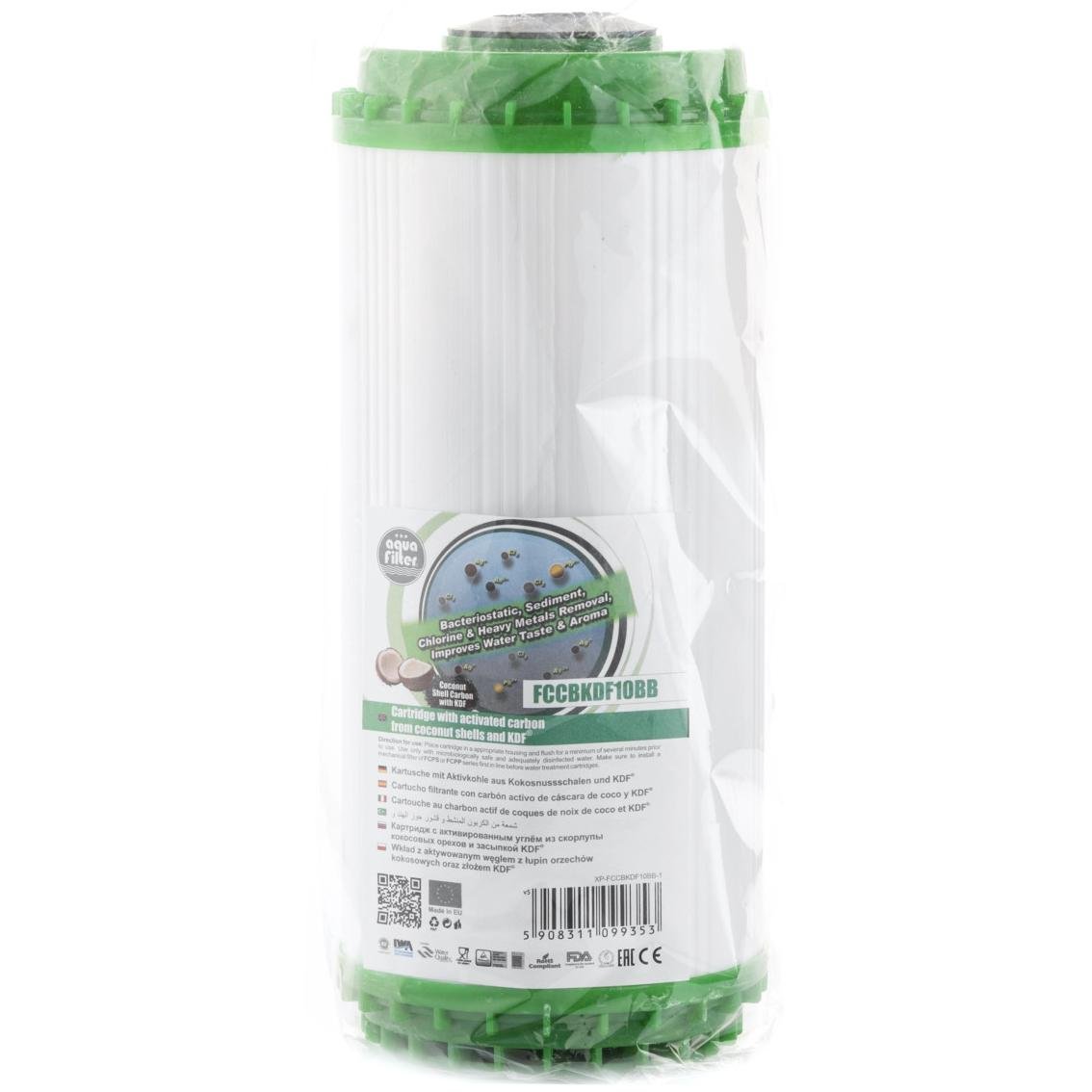 Картридж угольный с KDF Aquafilter FCCBKDF 10BB (2859)