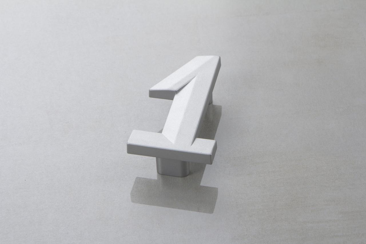 Меблева ручка Poliplast цифра одиниця РП-1 KS0501Q0 Алюміній (16349)