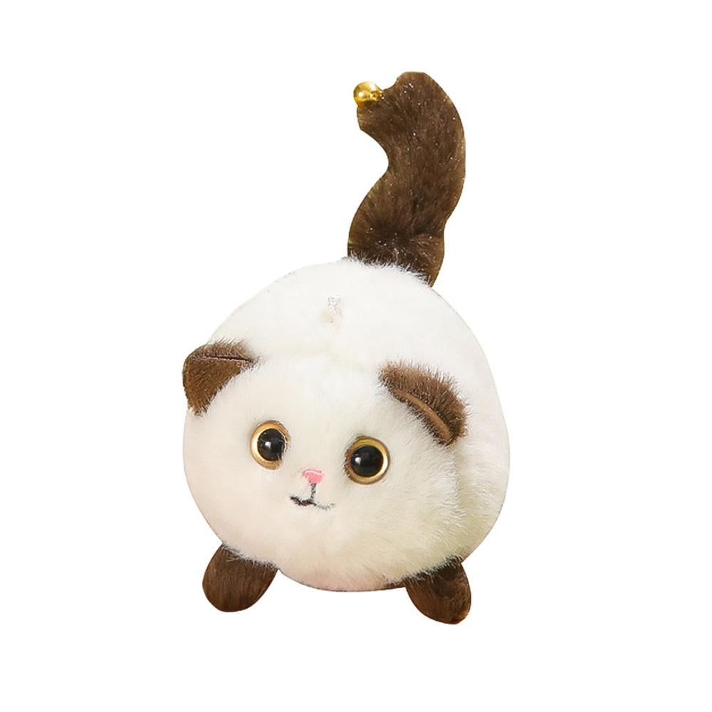 Іграшка-брелок плюшева Котик з хвостом що крутиться 15 см (IY0005)