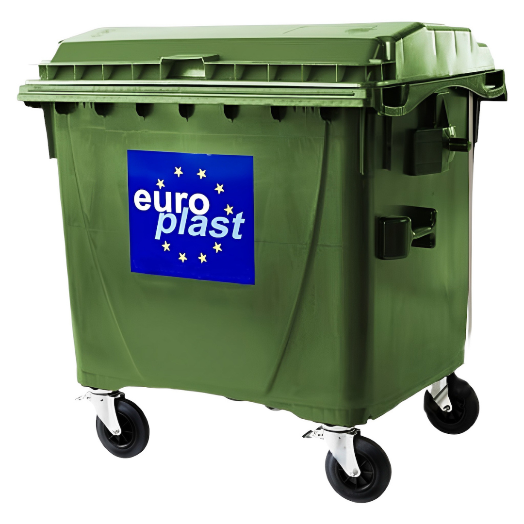 Сміттєвий бак Europlast пластиковий 1100 л Зелений (MK756423)