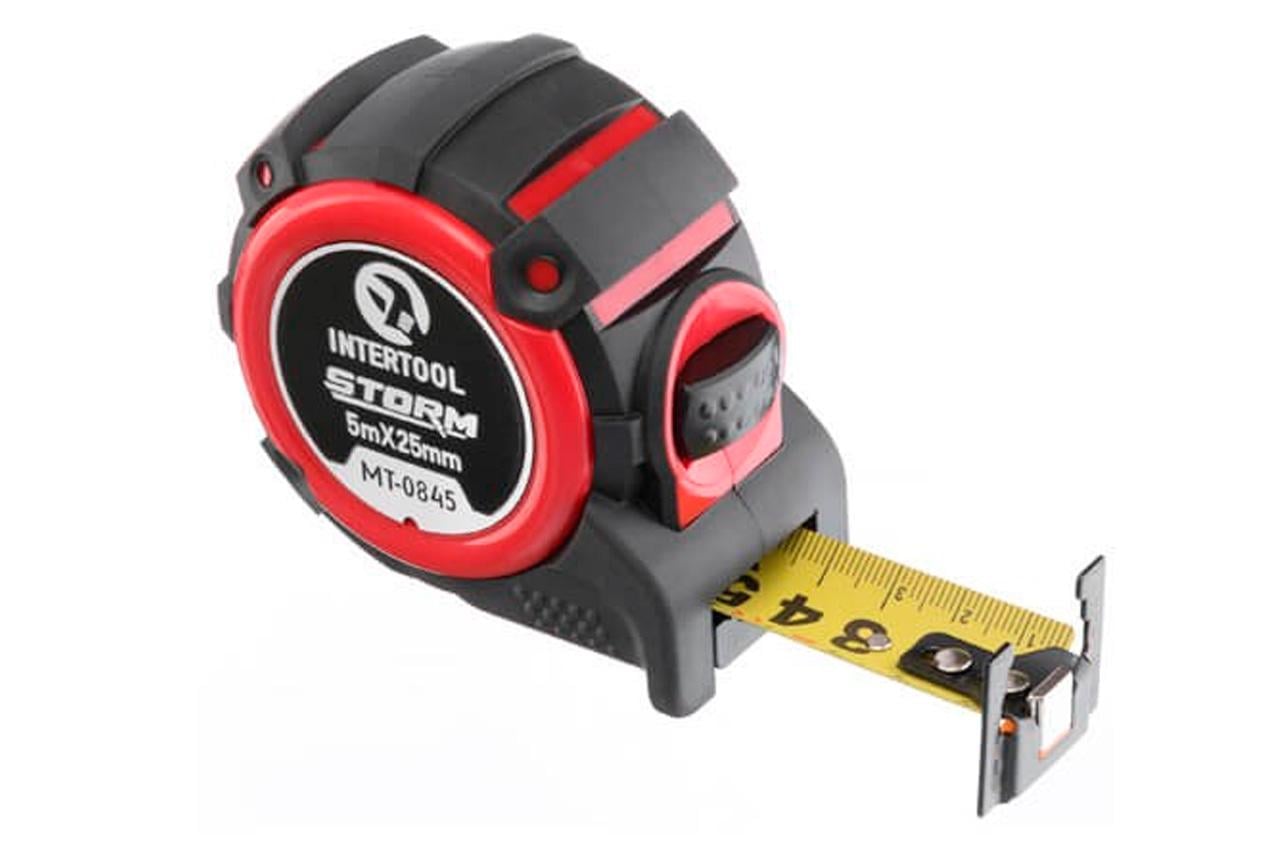 Рулетка Intertool Storm магнтіт автостоп 5 м x 25 мм (MT-0845) Рулетка Intertool Storm магнтіт автостоп 5 м x 25 мм (MT-0845)