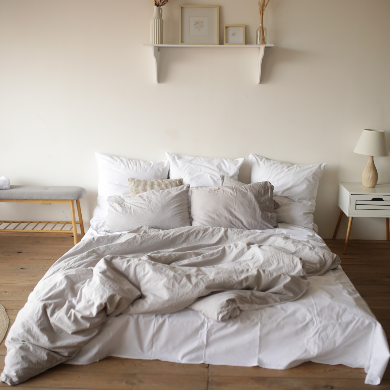 Постільна білизна Ohra Home Кретон British mist полуторний Сірий