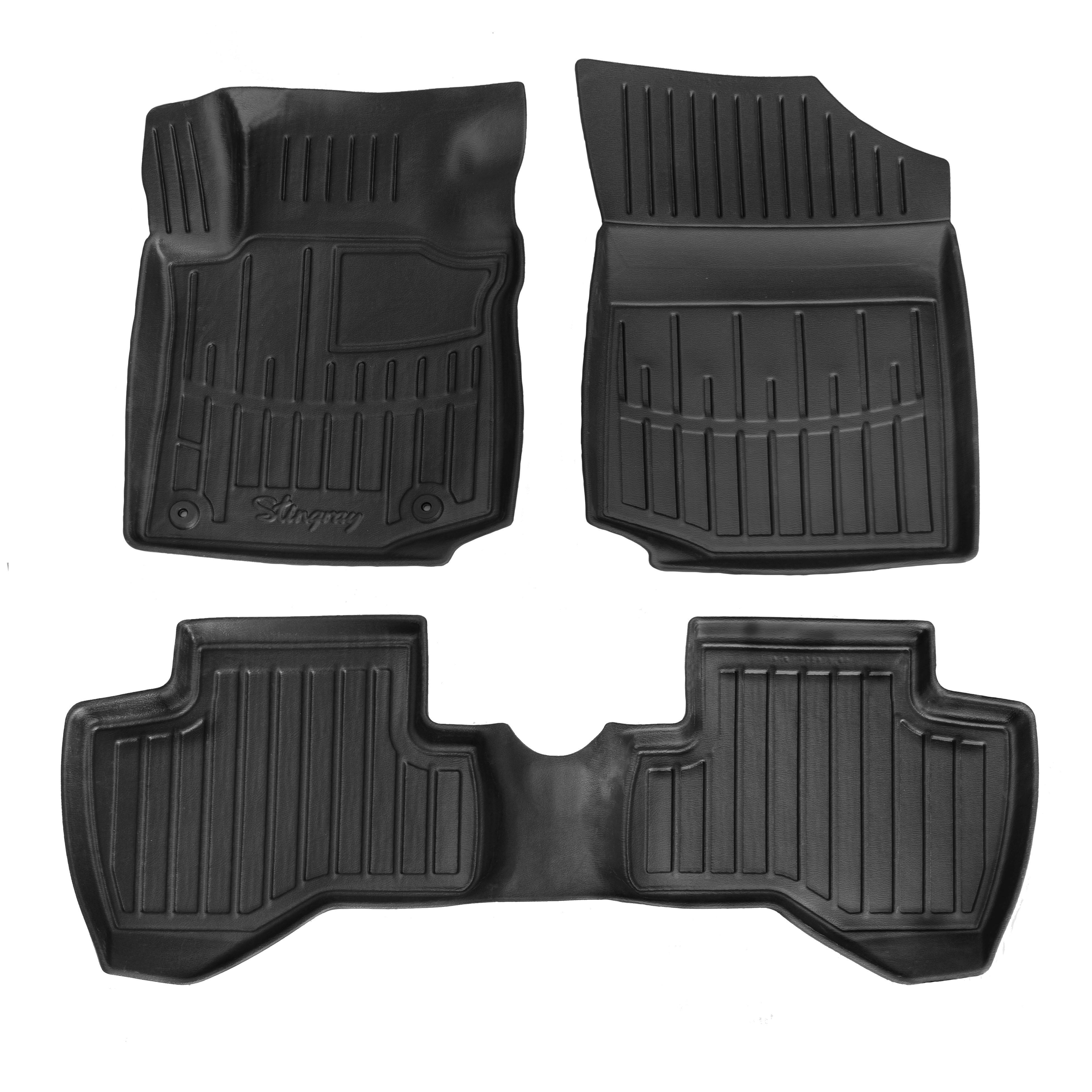 Коврики Stingray 3D для Citroen C-1 2005-2014 рр. полиуретан 3 шт. Черный (158359)