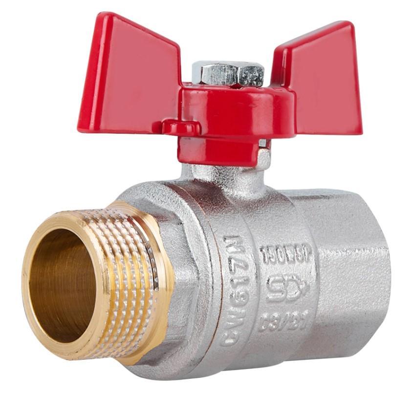 Кран шаровой Thermo Alliance Standart 3/4" ВН прямой PN40 бабочка (SD607NW20PN40)