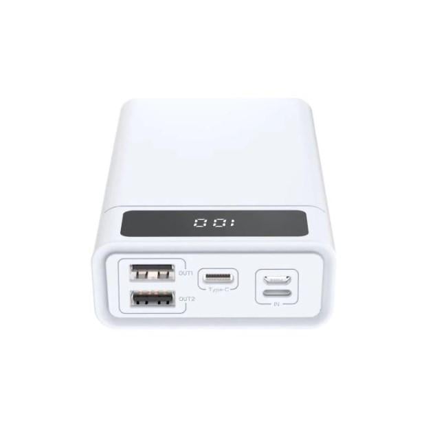 Повербанк УМБ Blow 40000mAh PD/20W QC/3.0 inp:Micro-USB/USB-C out:USB-Aх2/USB-C White (PB40AW)