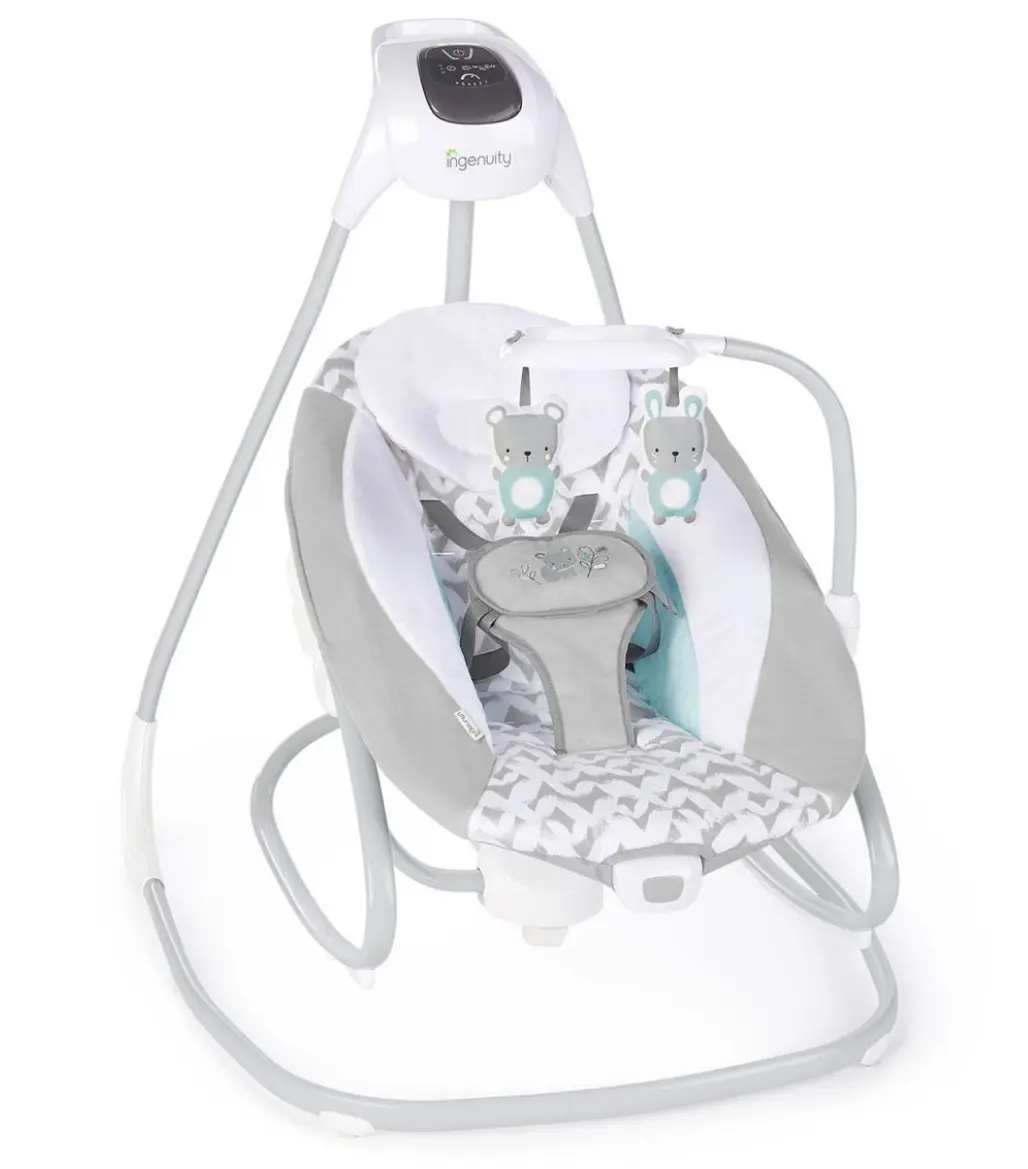 Крісло-гойдалка Ingenuity SimpleComfort 2в1 Сірий (143447)