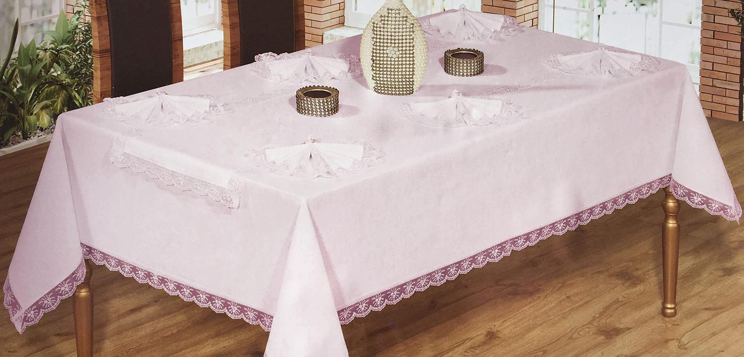 Скатерть Set Maison Royale 160x220 + 8 шт. салфеток Desire Powder (01MR47SS160220K03) Скатерть Set Maison Royale 160x220 + 8 шт. салфеток Desire Powder (01MR47SS160220K03)