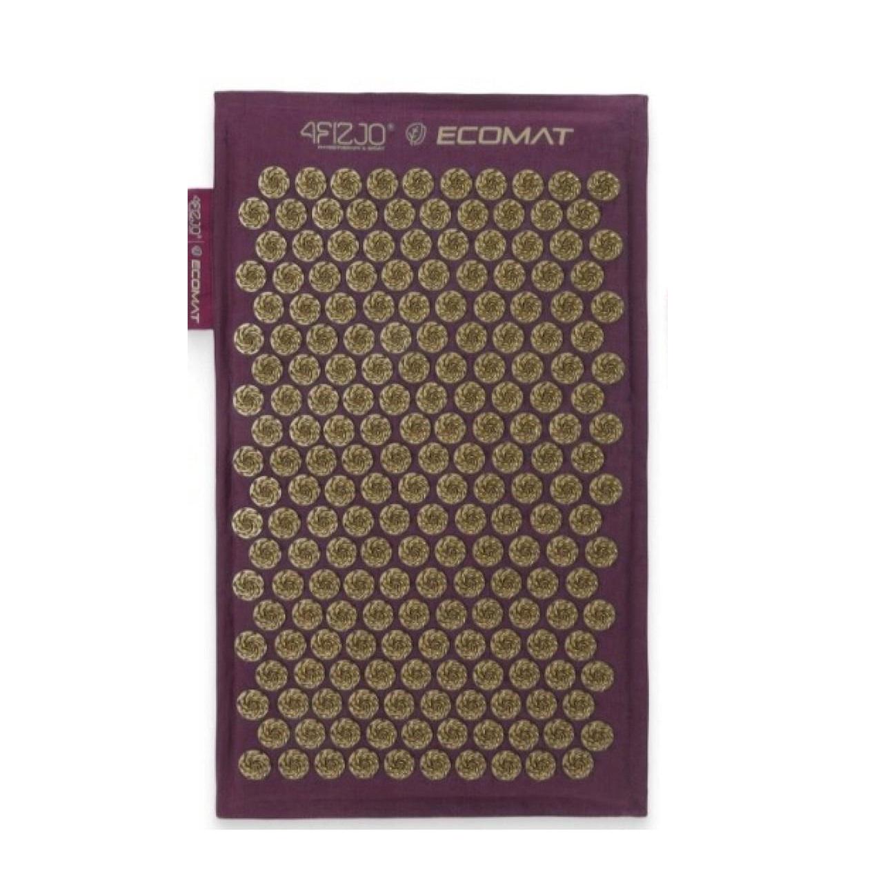 Килимок акупунктурний з подушкою 4fizjo Eco Mat аплікатор Кузнєцова Wine Red/Gold (P-5907739312907)