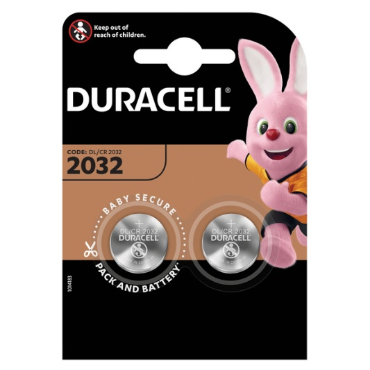Батарейка літієва DURACELL DL2032 у блістері 2 шт. (YUT_V11831)