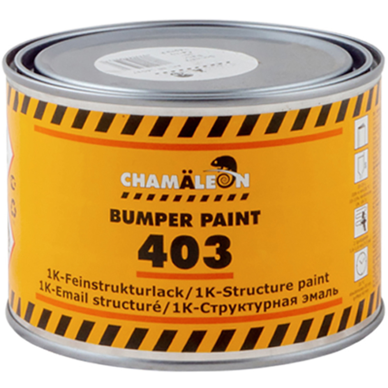 Аерозольна фарба емаль структурна для пластику Сhamaleon 403 Bumper Paint 500 мл Чорний