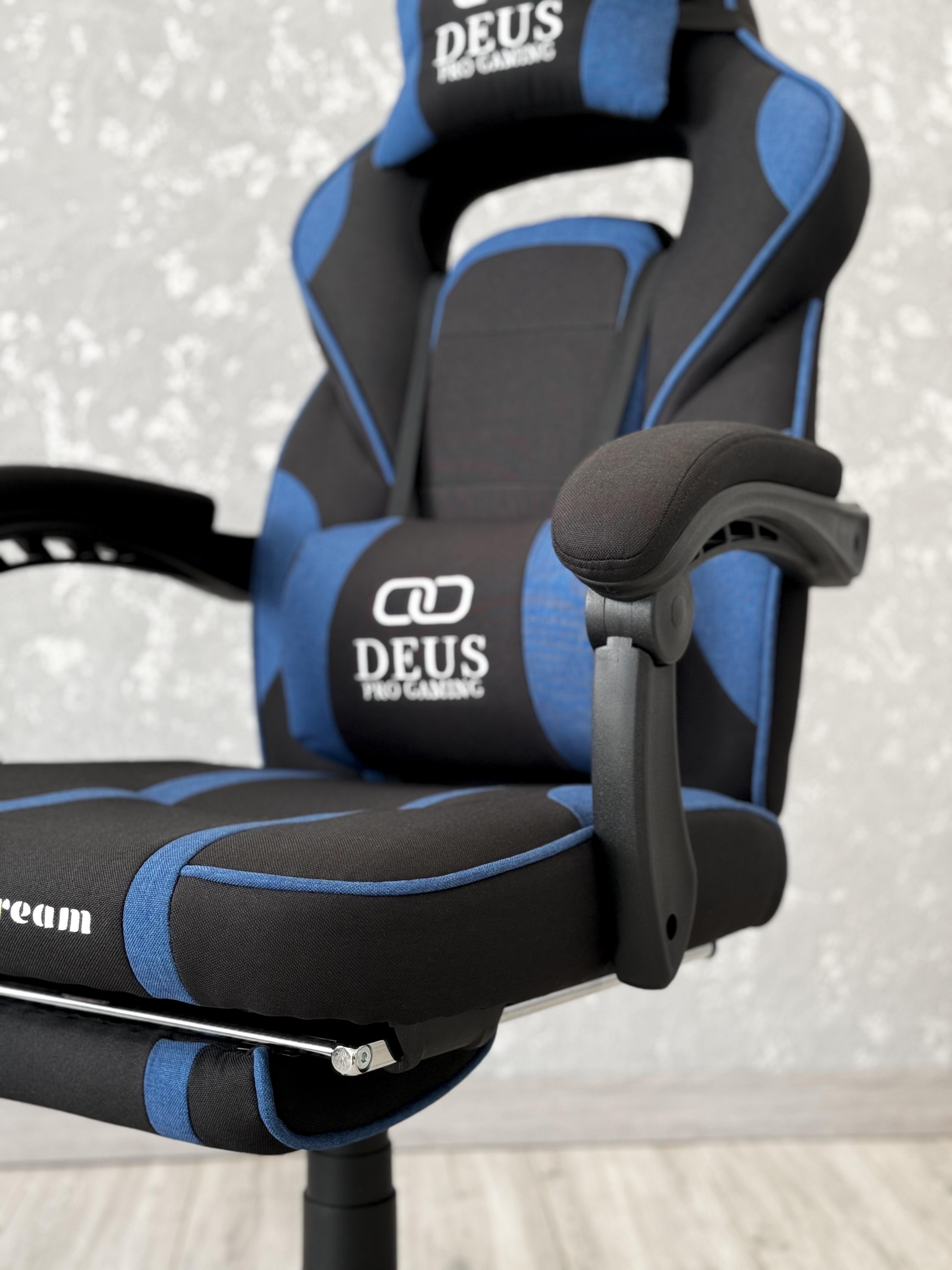Кресло игровое Deus T14 Черный/Синий - фото 3