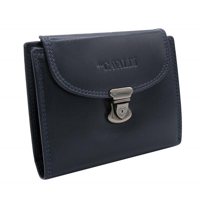 Женский кожаный кошелек Cavaldi RD-19 GCL Синий