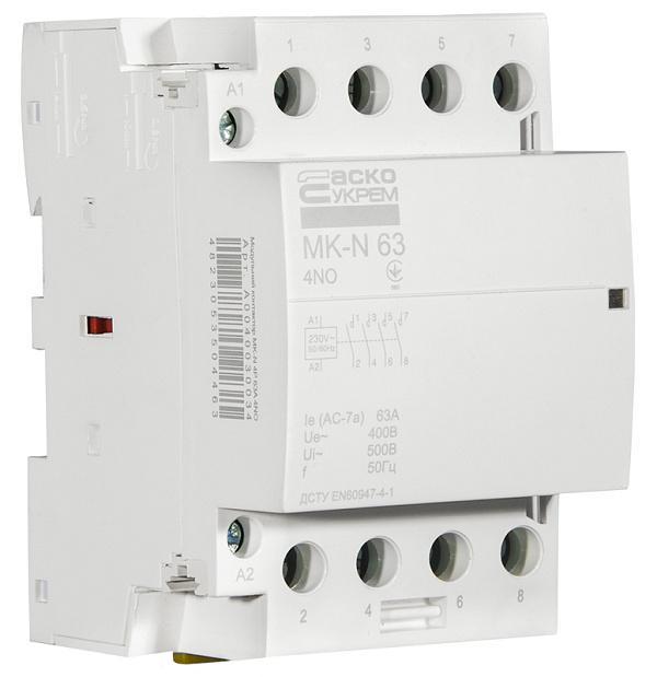 Контактор модульный АСКО MK-N 4P 63A 4NO (A0040030034) - фото 3 Контактор модульный АСКО MK-N 4P 63A 4NO (A0040030034) - фото 3