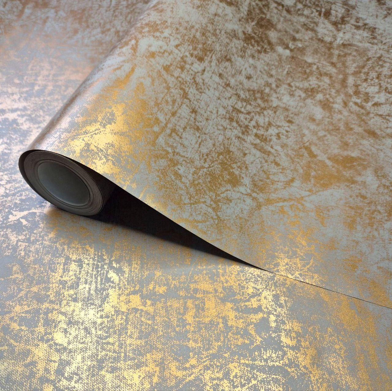 Обои виниловые Marburg 10,05x1,06 м Коричневый с золотом (80168)