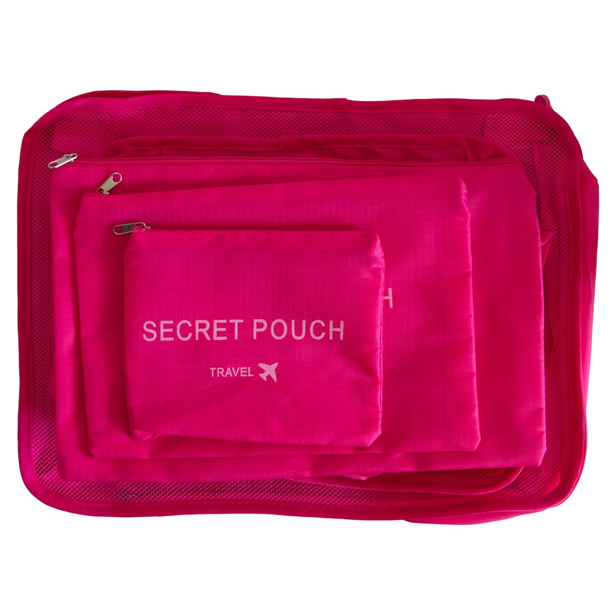 Набір органайзерів для чемодану Secret Pouch Travel 6 шт. Малиновий (1009747-Crimson)