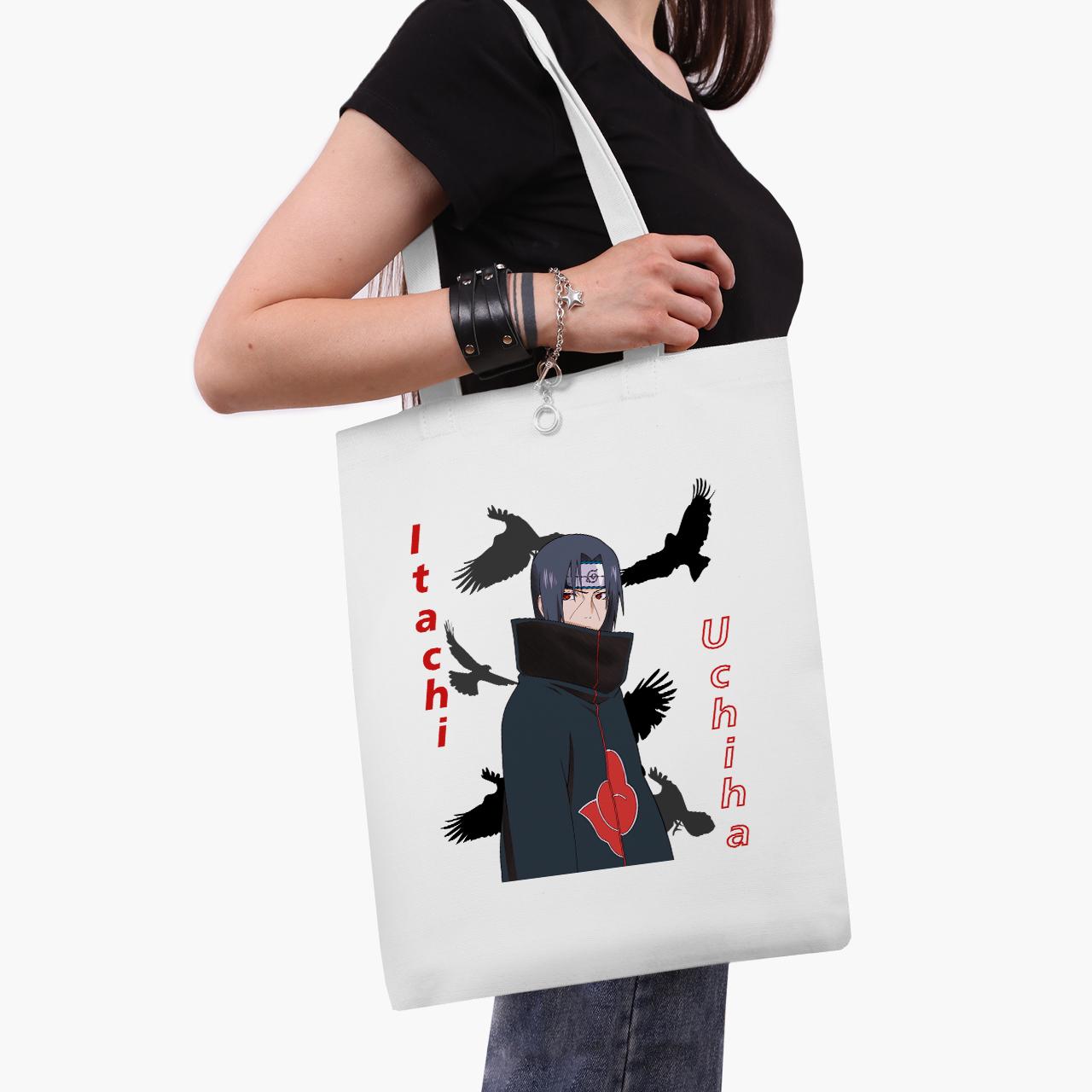 Эко сумка шоппер Itachi Uchiha 41x35 см Белый (9227-2821-WT1)
