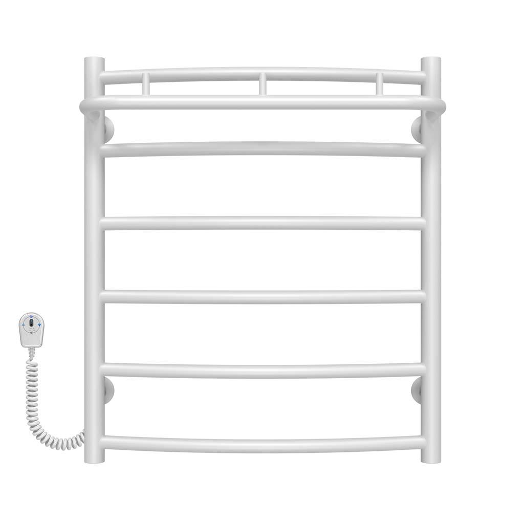 Полотенцесушитель электрический Deffi Классик N П6 EF16 левое подключение нержавеющая сталь 500х600 мм Белый (C.KN.60.50.6.EWL5)