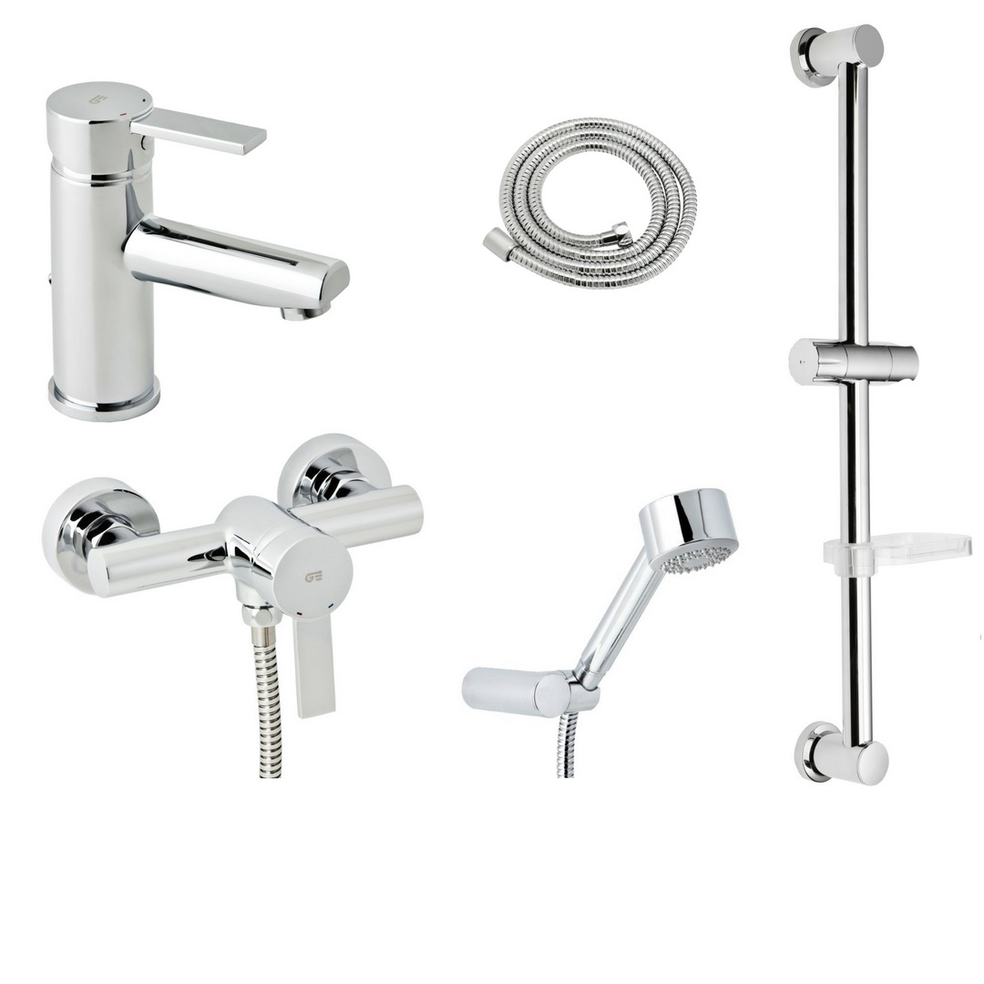 Набір змішувачів для душу GENEBRE Tau2 04TA2D17RO зі штангою (19877)