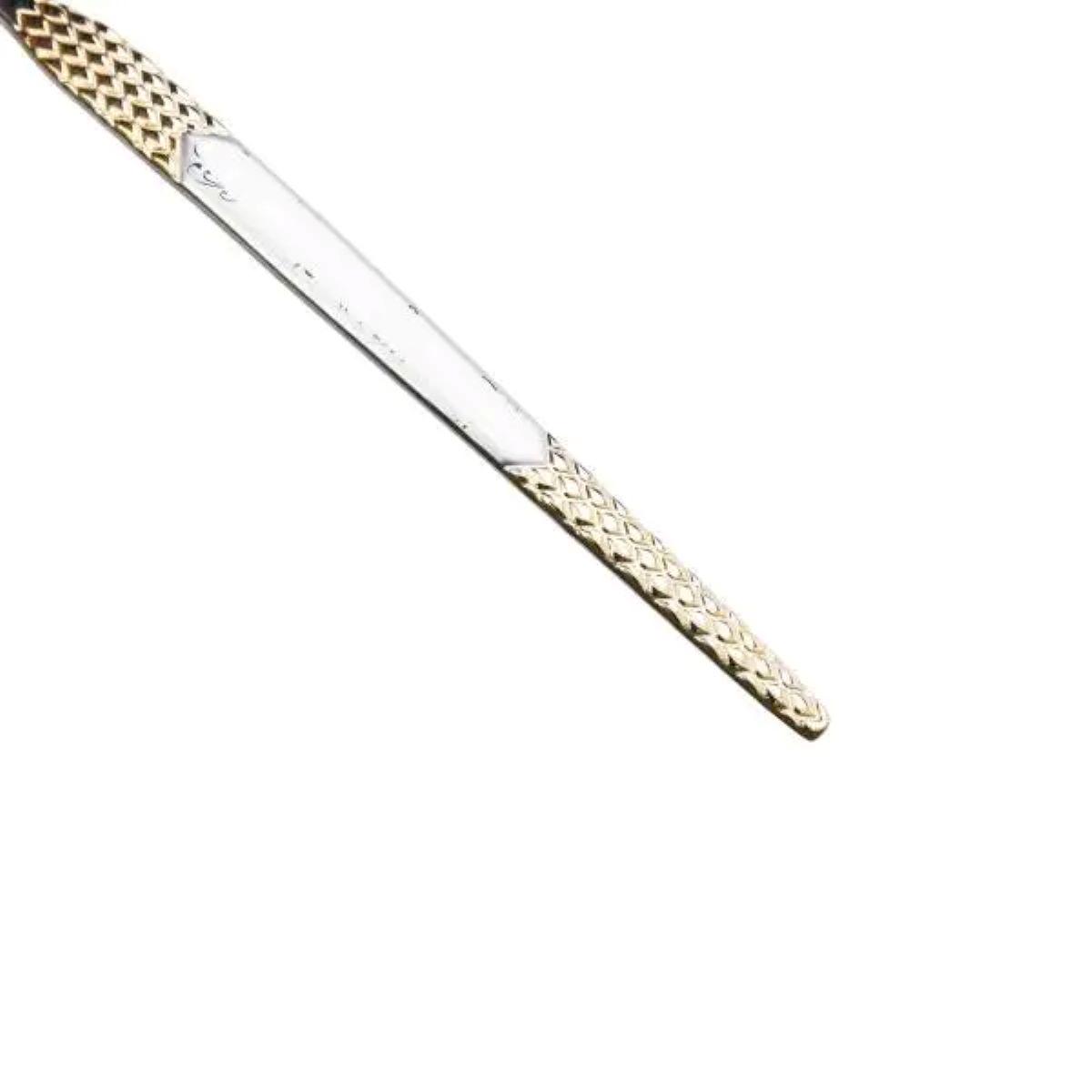 Набор десертных вилок 6шт. 15,5 см Серебряный с золотом - фото 4 Набор десертных вилок 6шт. 15,5 см Серебряный с золотом - фото 4