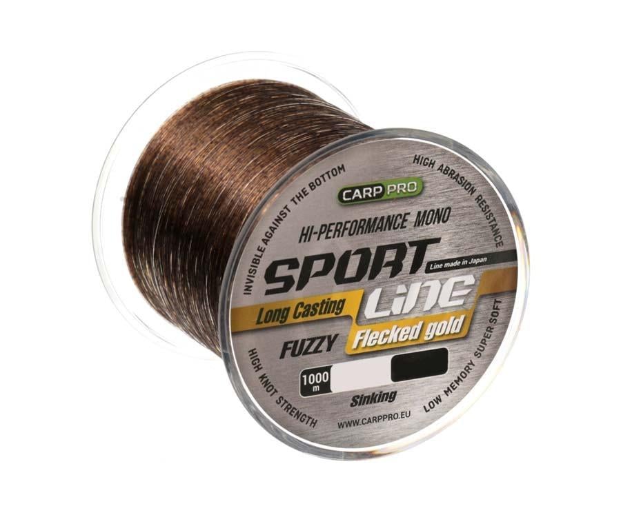 Леска средней жесткости Carp PRO Sport Line Flecked Gold 1000 м 0,265 мм 5,1 кг (2167013241)