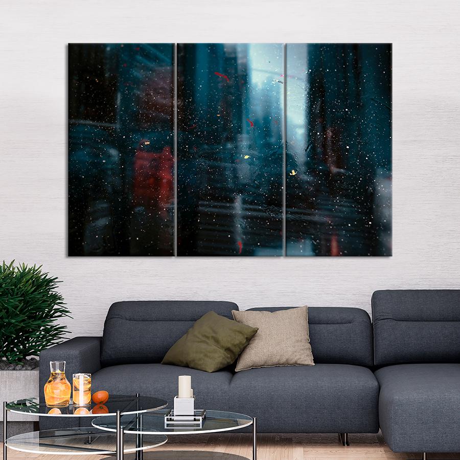 Картина Абстрактный большой город 156x100 см (A949-3)